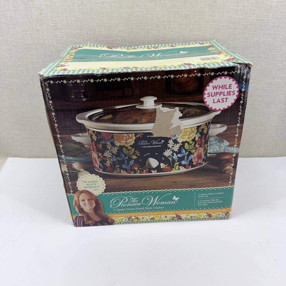 Pioneer Woman 5 Quart Fiona Floral Slow Cooker Hamilton Beach New in Box